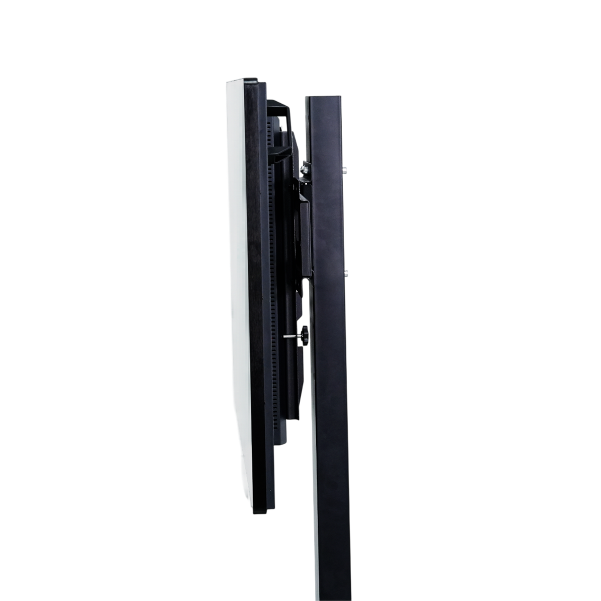 Side profile of the 43-inch RLCD display on its stand, showing the panel depth