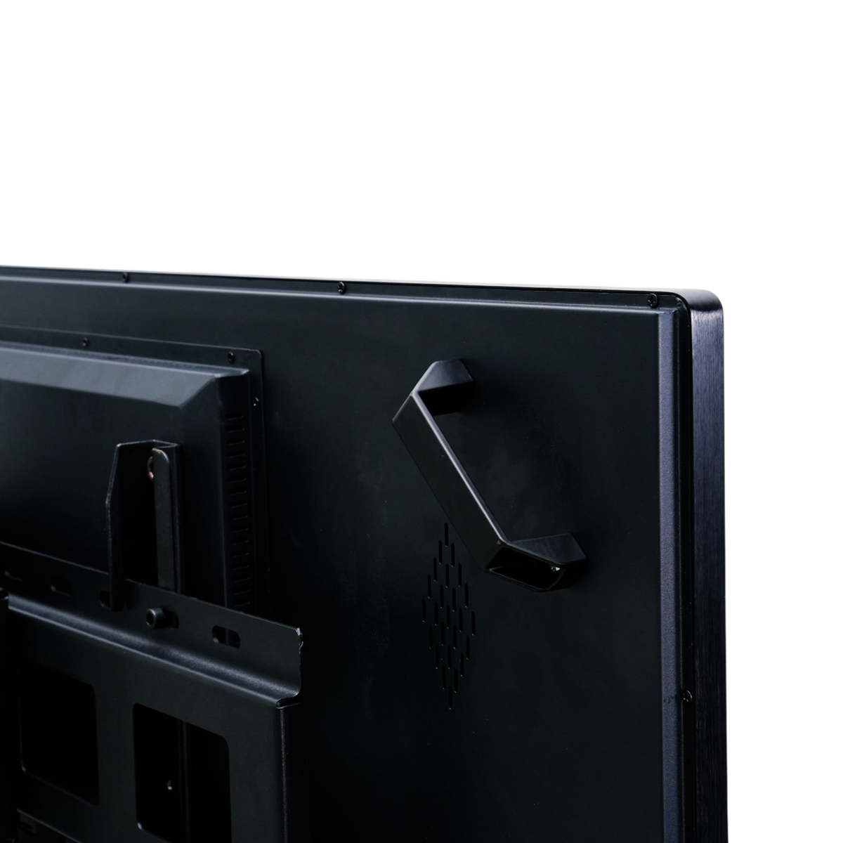 Rear panel of the 43-inch RLCD display with handles and VESA bracket